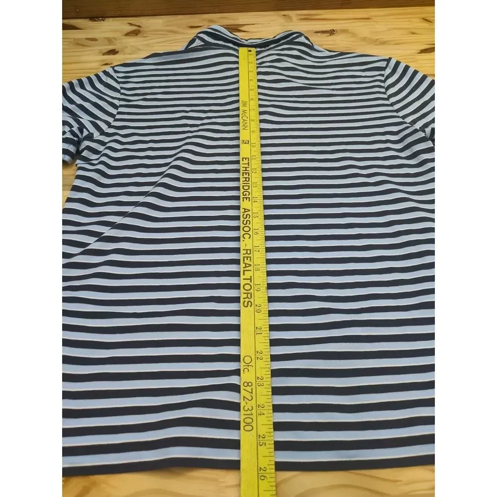 Polo Ralph Lauren Polo Shirt Mens M Blue/white Striped 100% cotton